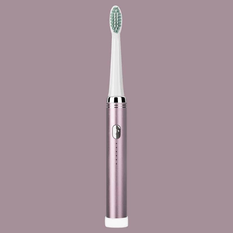 ezy2find electric tooth brush Rose Gold Aluminum Alloy Metal Handle Electric Toothbrush With Soft Bristles