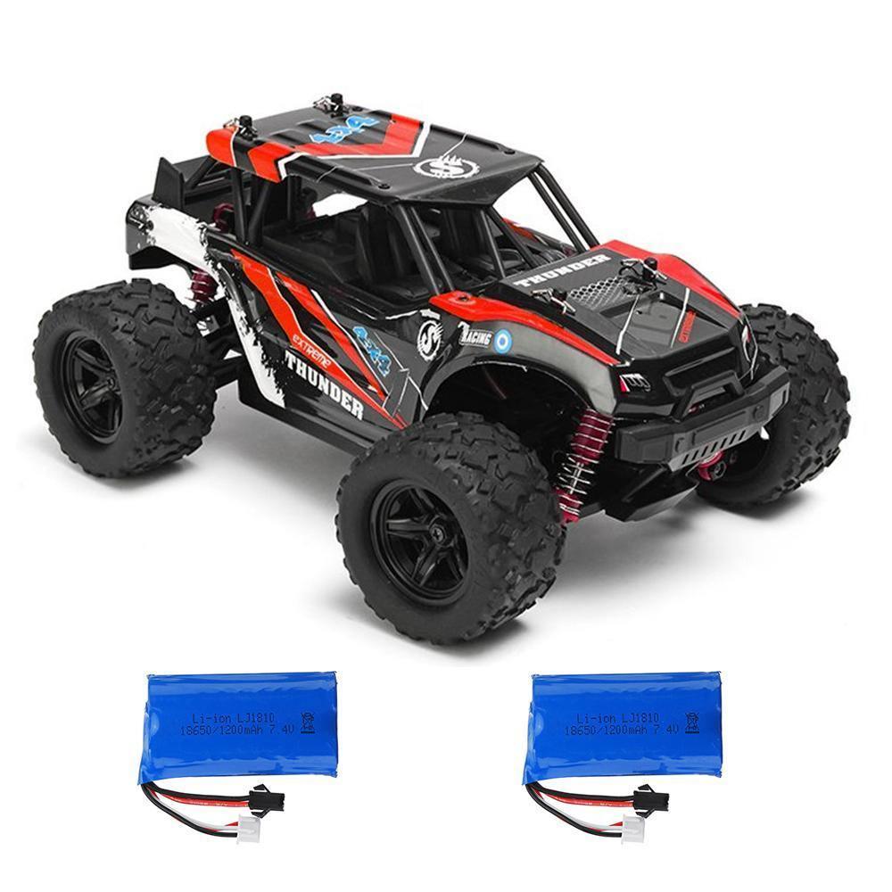 ezy2find Electric Toys Car Red HS 18311/18312 1/18 35km/h 2.4G 4CH 4WD High Speed Climber Crawler RC Car Toys Two Battery