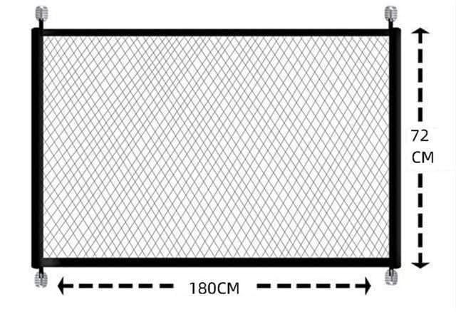 ezy2find fence black / 110CMX72CM Portable Folding Mesh Fence For Dog Safety Gates Baby Safe Guard Pet Accessories Install Anywhere Indoor Stairs