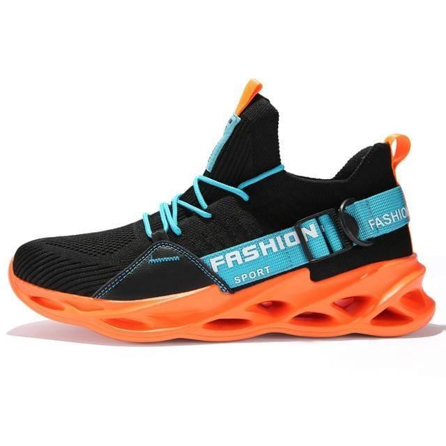 ezy2find G133 Black Orange / 5.5 Women and Men Sneakers Breathable Running Shoes Outdoor Sport Fashion Comfortable Casual Couples Gym Mens Shoes Zapatos De Mujer