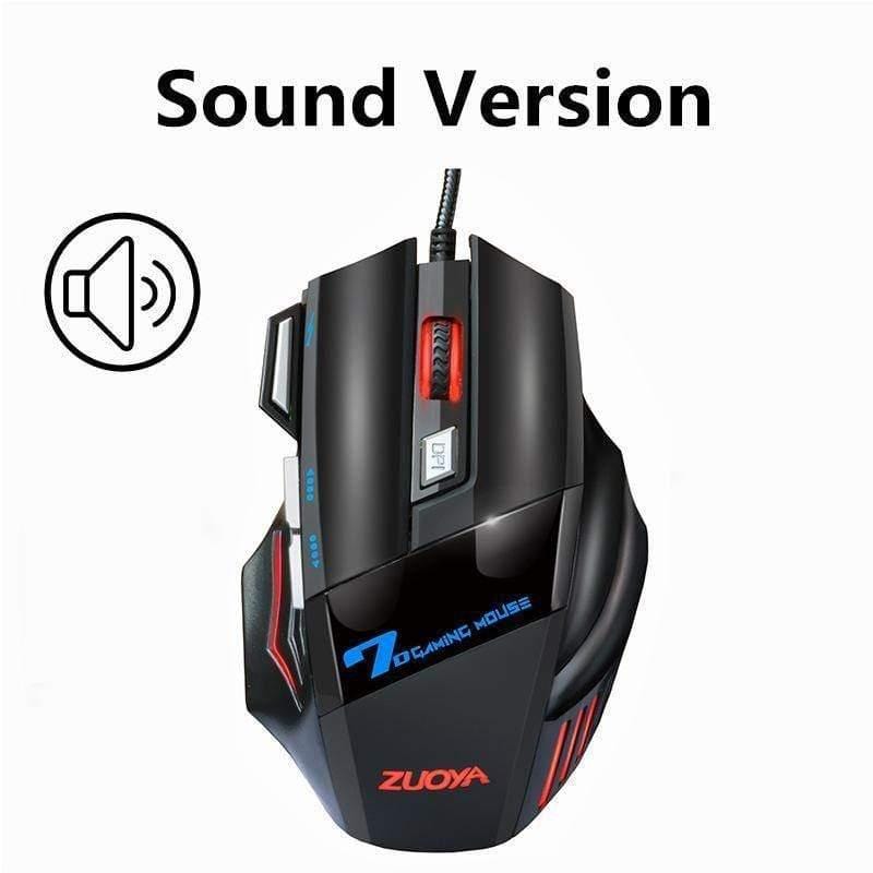 ezy2find game mouse Sound ZUOYA MMR3 Wired Mechanical Gaming Mouse 7 Keys 5500DPI LED Optical USB Mouse Mice Game Mouse Silent/Sound Mouse For PC Computer Pro Gamer