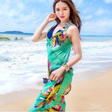 ezy2find halter dress Light Blue / 140x80cm Fashionable halter dress with condole belt and beach
