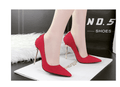 ezy2find high heal Red / 34 Women's fashion pointed high heels nightclub sexy metal with women's shoes stiletto metal bow banquet