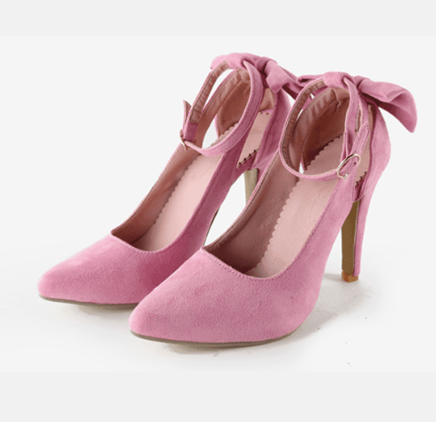 ezy2find high-heeled shoes Pink / 37 Bow high heels