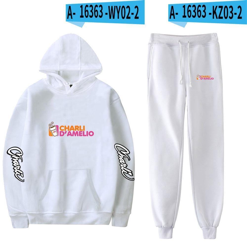 ezy2find hoodies 1White / XS Peripheral 2D Printed Hooded Sweater  Leggings Suit