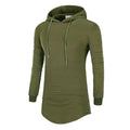 ezy2find hoodies Army Green / L High Quality Mid-Length Hooded Pullover Camouflage T-Shirt Sports