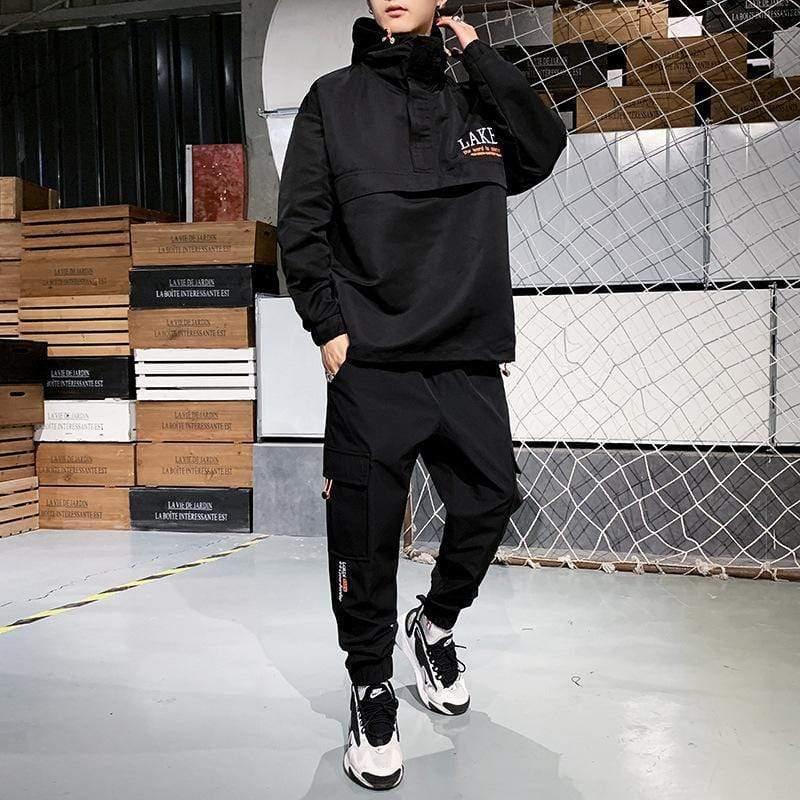 ezy2find hoodies Black / M Two-piece hoodie sportswear