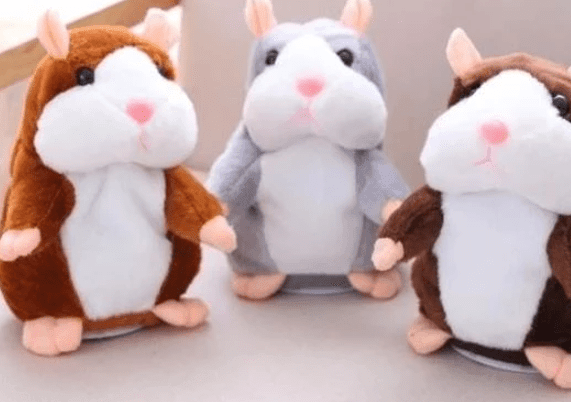 ezy2find interactive toys No hat / 16cm / 3colors 16cm Christmas Talking Hamster Plush Toy Interactive Sound Record Plush Hamster Stuffed Toys for Children Kids Christmas Gift