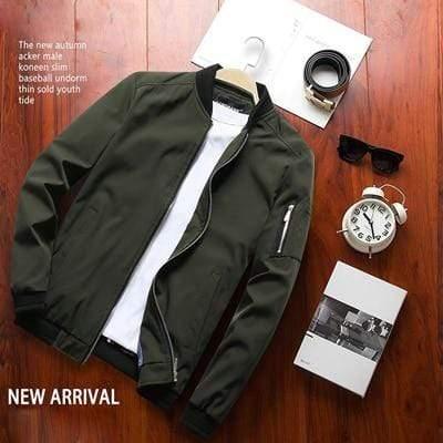 ezy2find jacket Green / L Spring New Men's Bomber Zipper Jacket Male Casual Streetwear Hip Hop Slim Fit Pilot Coat Men Clothing Plus Size 4XL,TA214