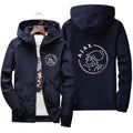 ezy2find jackets navy  white / Asian size M Mens casual waterproof Bomber Hooded Jacket Men