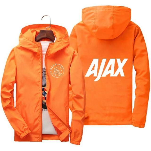 ezy2find jackets orange white / Asian size M Mens casual waterproof Bomber Hooded Jacket Men