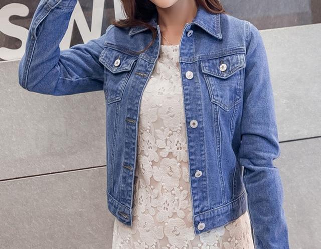 ezy2find jeans jacket Blue / S Jeans Jacket and Coats for Women 2019 Autumn Candy Color Casual Short Denim Jacket