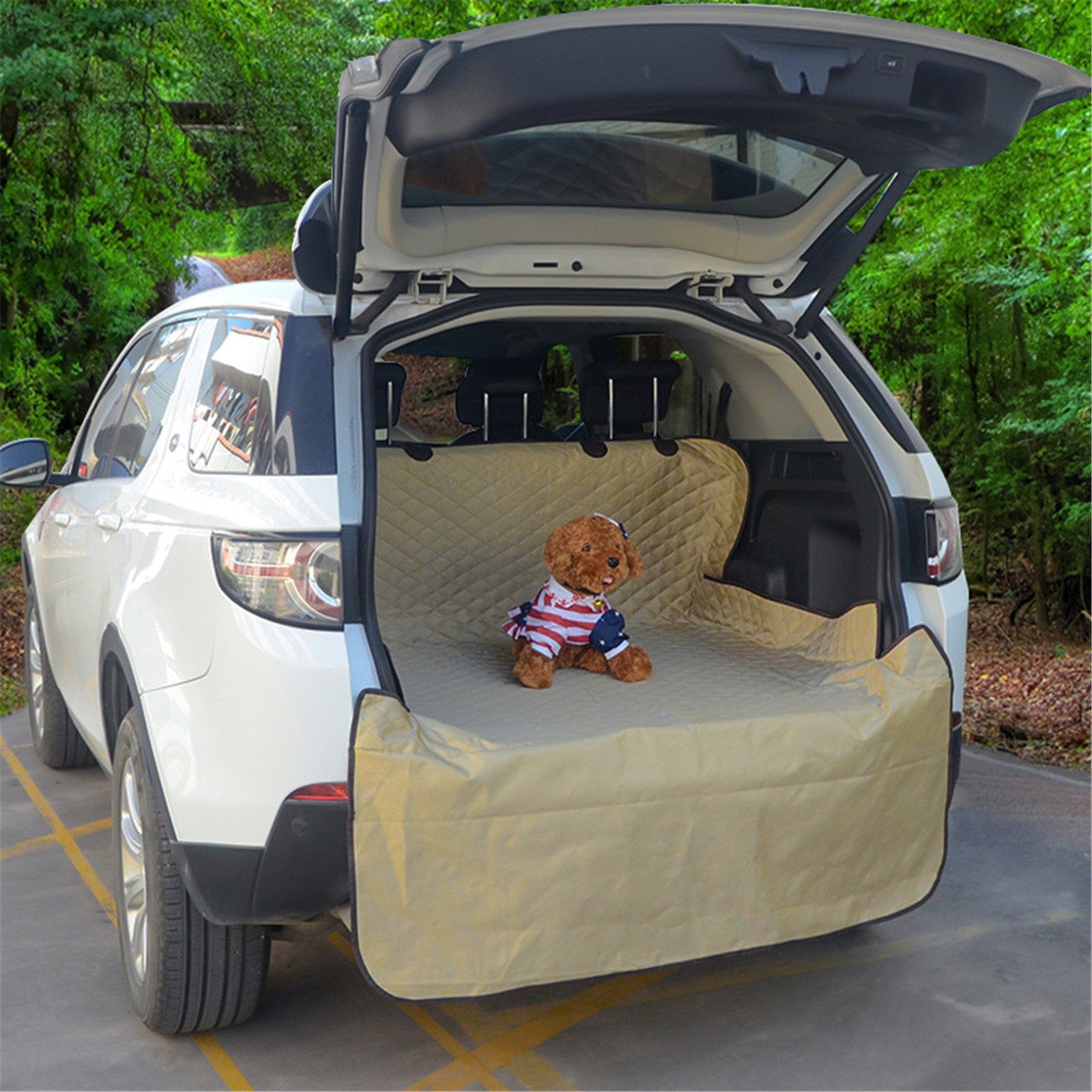 ezy2find Khaki Pet car mats, trunk pet car mats, car waterproof pet cushions