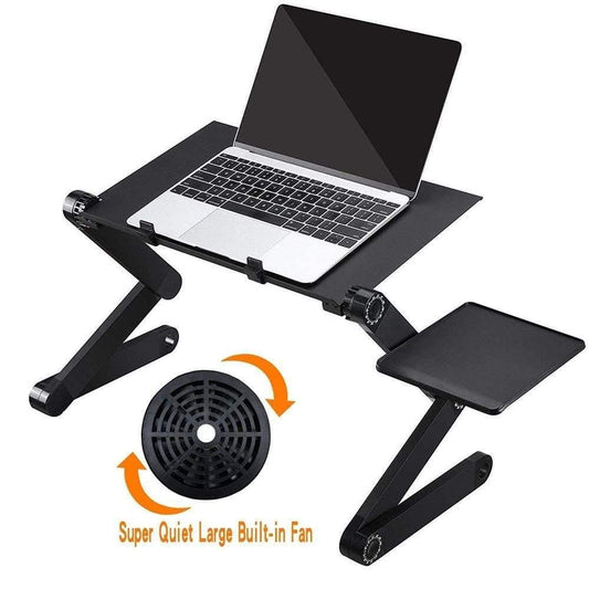 ezy2find Laptop-Table-Stand Black Laptop-Table-Stand Desk Mouse-Pad Notebook Folding Ergonomic-Design Adjustable with