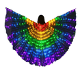 ezy2find LED butterfly wings Adult LED Butterfly Wings Halloween Stage Performance Props Women Dance Prop DJ LED Dance Wings Light Up Wing Costume  Dance Wings Rainbow Colors With Stick