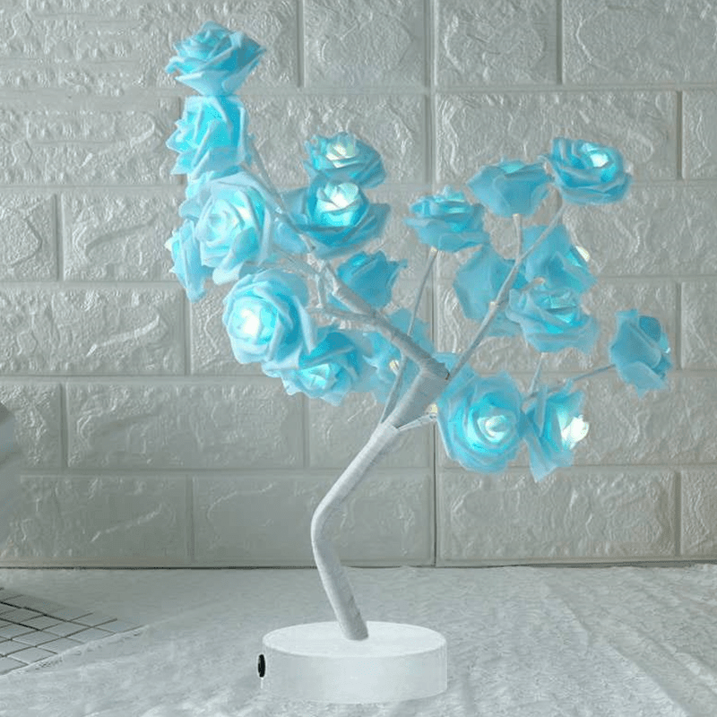 ezy2find led lights Blue white Rose Flower Tree LED Lamp