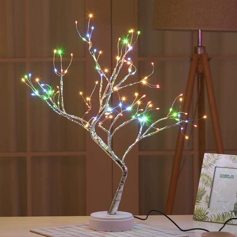 ezy2find led lights Colorful 108 LED Tree Light Touch Switch Pearl Star Night Light