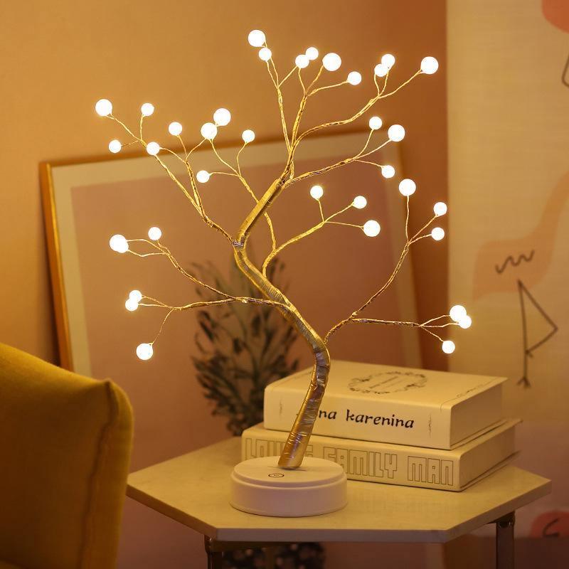 ezy2find led lights Pearl 36 LED Tree Light Touch Switch Pearl Star Night Light