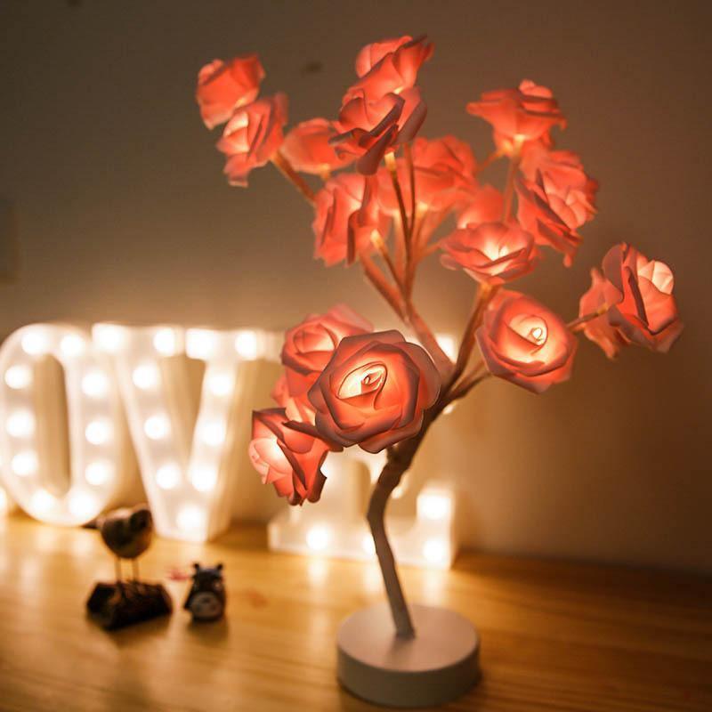 ezy2find led lights Pink Rose Flower Tree LED Lamp