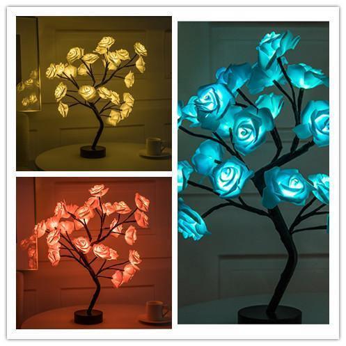 ezy2find led lights Set1 Rose Flower Tree LED Lamp