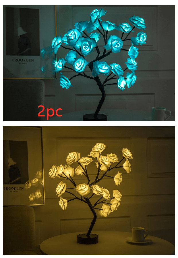 ezy2find led lights Set3 Rose Flower Tree LED Lamp
