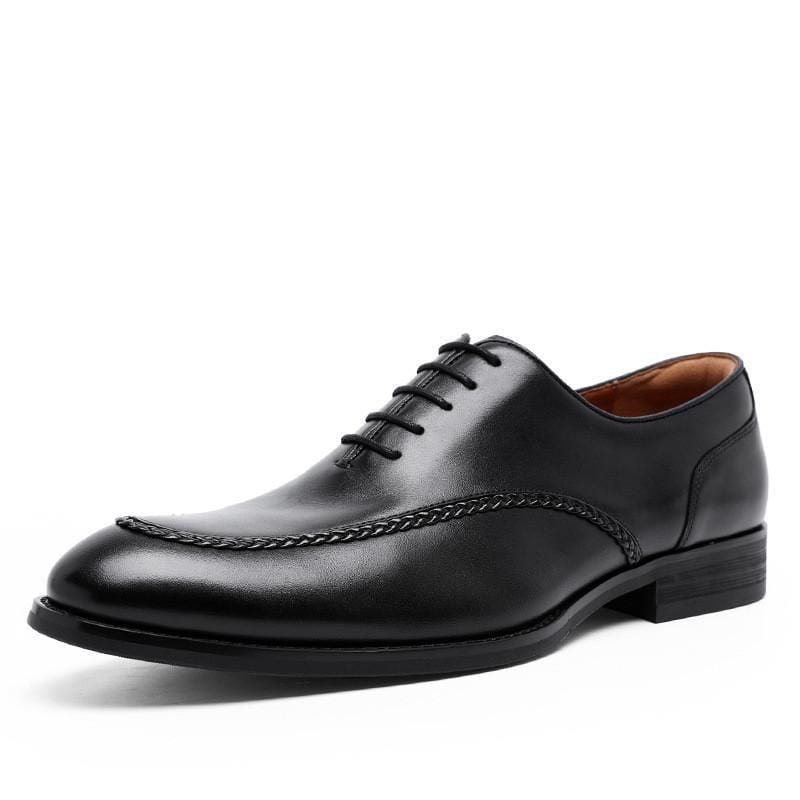 ezy2find man's shoes Black / 47 Men's Top Layer Cowhide Rubber Compound Sole Lace-Up Shoes