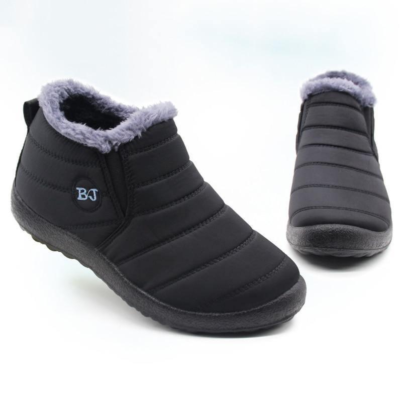 ezy2find Men Boots Lightweight Winter Shoes For Men Snow Boots Waterproof Winter Footwear Plus Size 47 Slip On Unisex Ankle Winter Boots