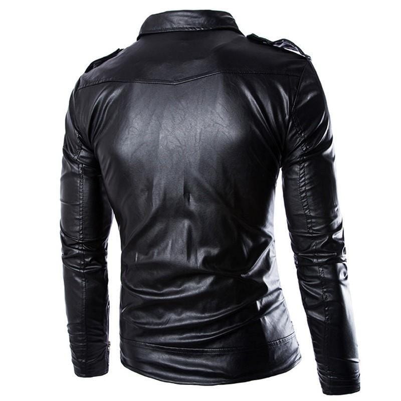 ezy2find men's jacket Black / 3XL Men's PU leather jacket