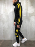 ezy2find men's jacket Black and yellow / L Hooded button cardigan men's sports