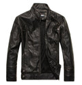 ezy2find men's leather jackets Black / 3XL Motorcycle leather jacket