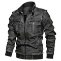 ezy2find men's leather jackets Black / 4XL Men's Leather Jacket PU Motorcycle Baseball Uniform