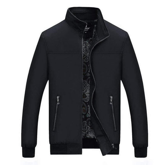 ezy2find men's leather jackets Black / L Spring And Autumn Men's Jacket Jacket Casual Stand Collar