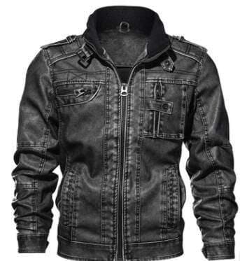 ezy2find men's leather jackets Black / M Momenti Istantanei Leather Jacket For Men
