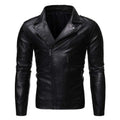 ezy2find men's leather jackets Black / M Motorcycle leather jacket