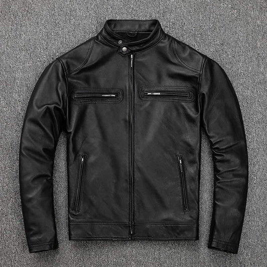 ezy2find men's leather jackets Black / S Sheepskin leather leather men's motorcycle wallet