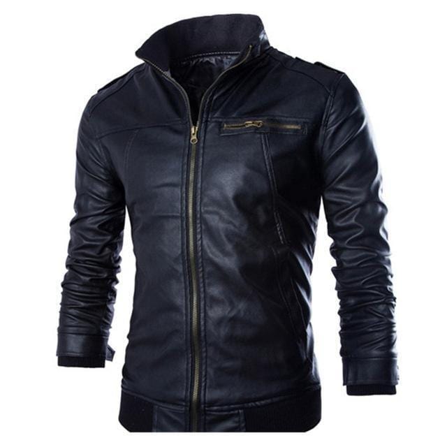 ezy2find men's leather jackets Black / XL Motorcycle Leather Jackets