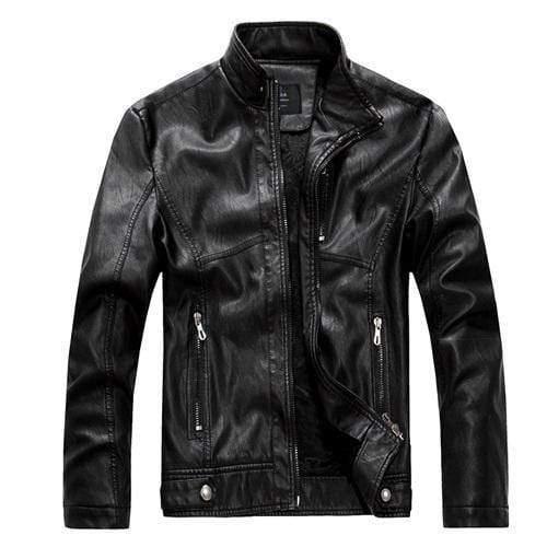 ezy2find men's leather jackets Black / XXL / 02 Biker Jacket