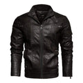 ezy2find men's leather jackets Brown / XL Imitation leather PU retro jacket