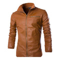 ezy2find men's leather jackets Brown / XXL Motorcycle Leather Jackets