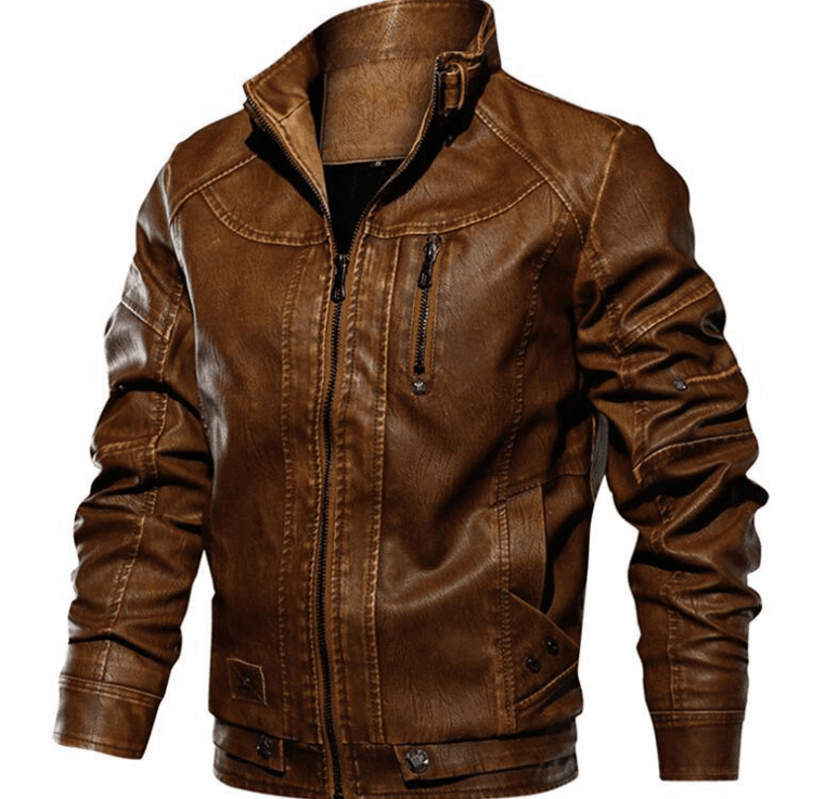 ezy2find men's leather jackets Brown / XXXL Leather jacket