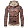 ezy2find men's leather jackets Camel / S European and American trend leather clothing