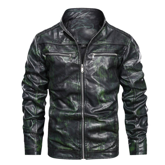ezy2find men's leather jackets Green / XXL Men's leather jacket