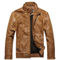 ezy2find men's leather jackets Khaki / XL Leather jacket
