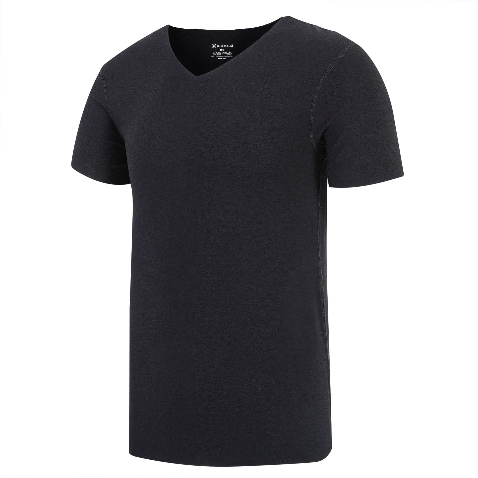 ezy2find Men's Shirts Black / 3XL Cut half-sleeved solid color bottoming shirtr bottoming shirt