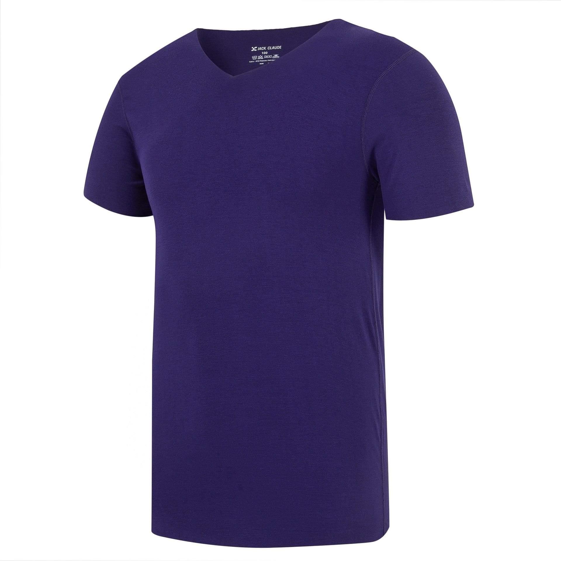 ezy2find Men's Shirts Dark blue / L Cut half-sleeved solid color bottoming shirtr bottoming shirt