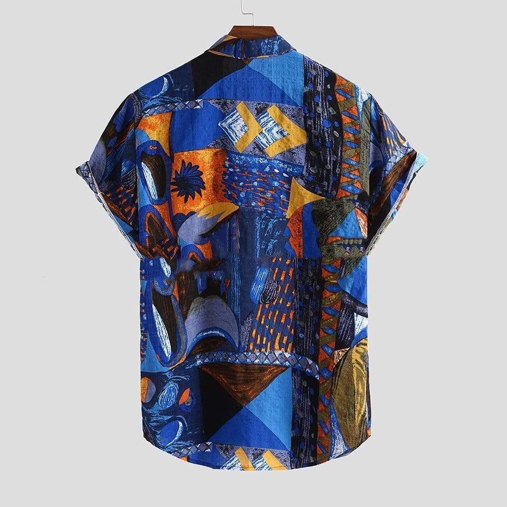 ezy2find Men's Shirts Light blue / XXL Floral Cardigan Short Sleeve