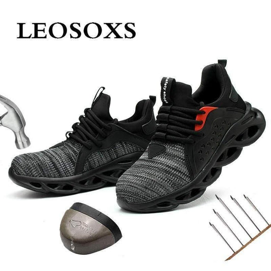 ezy2find Men's Shoes Leoxose Men Light Sneaker Indestructible Steel Toe Soft Anti-piercing Work Boots Men Shoes New Breathable Mesh Safety Shoes
