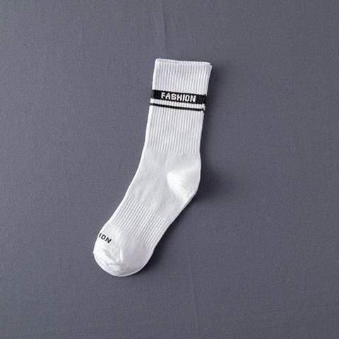 ezy2find men's sock 1White Socks Men'S Stockings Street Men'S Trendy Socks Simple Black And White Tube Socks Sports Socks