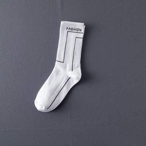ezy2find men's sock 4White Socks Men'S Stockings Street Men'S Trendy Socks Simple Black And White Tube Socks Sports Socks