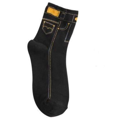 ezy2find men's sock Black Cowboy socks